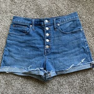 Madewell High Rise Denim Shorts Size 28